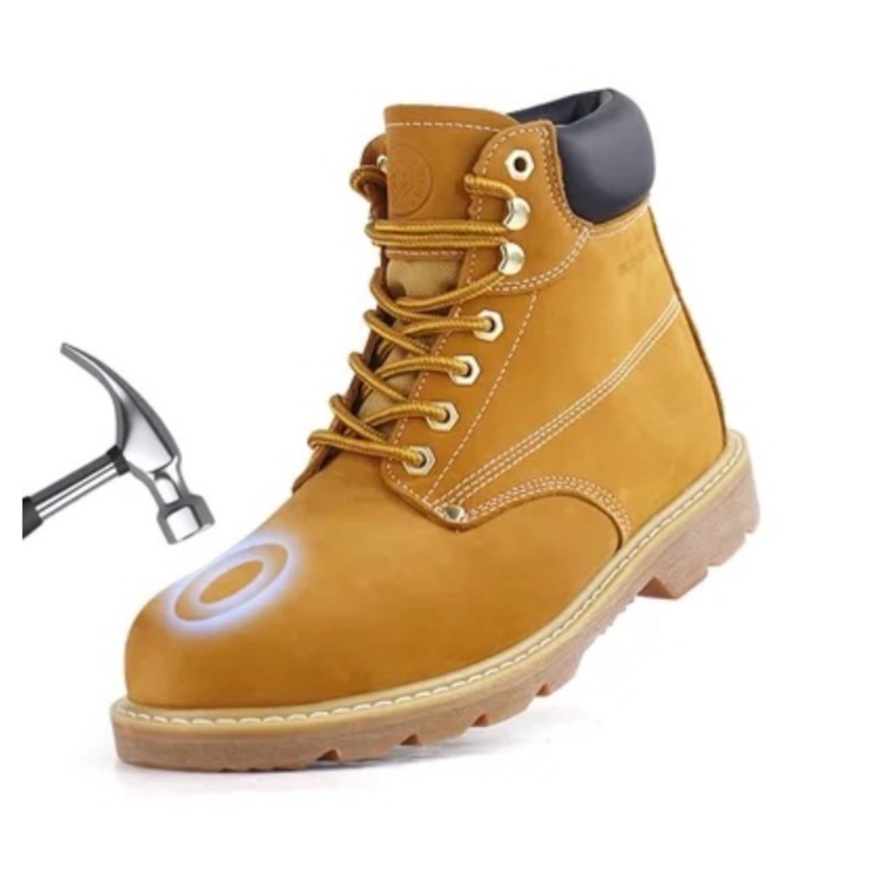 Men's Durable Tan Work Boots